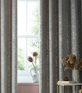 Gypsophila Silver Readymade Curtains